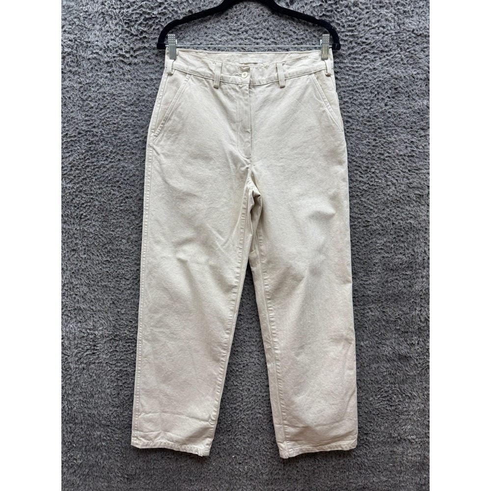 Our Legacy W1934WE High Rise Straight Workwear Trousers Ivory Womens Size 36